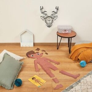 Janod 4 in 1 Puzzle Human Body Age 5+ Skeleton Glow In The Dark, Organs